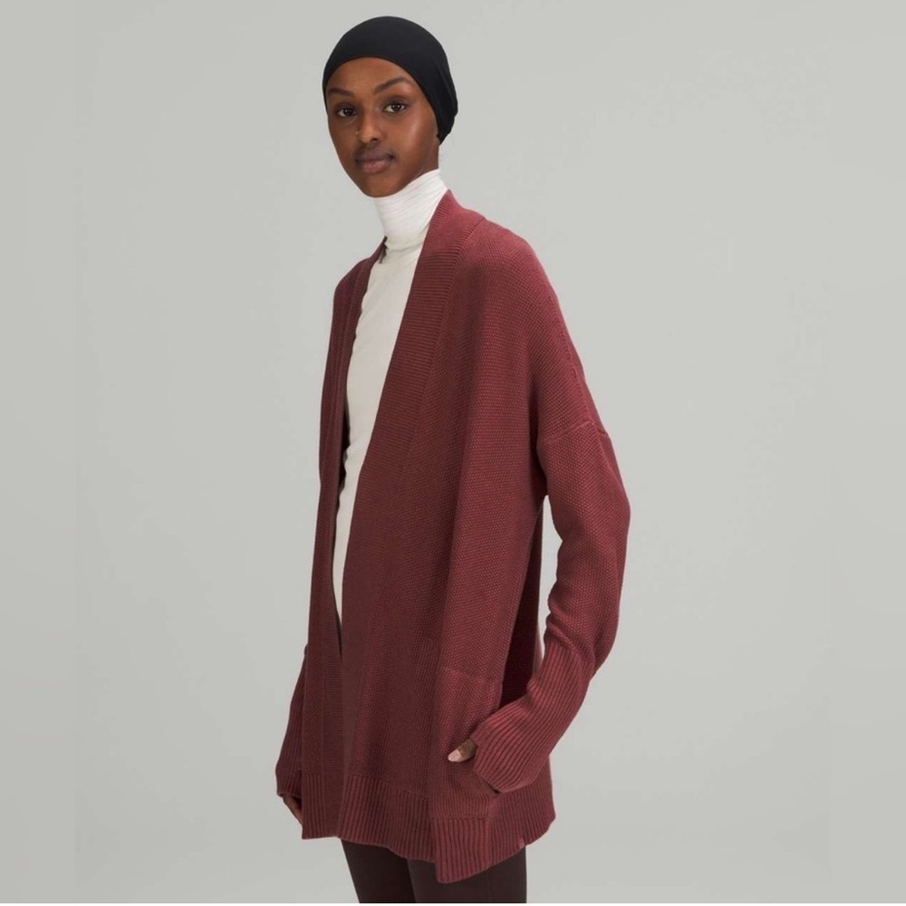 Lululemon Cashlu Drop-Shoulder Knit Wrap Sweater